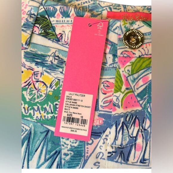 LILLY PULITZER 🌴NWT 🌴5” CALLAHAN STRETCH SHORT/ MULTI WISH YOU WERE HERE Size - Picture 7 of 12